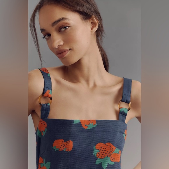 NWT! Anthropologie Maeve Square Neck Shift Strawberry Dress 🛹 - Picture 2 of 4